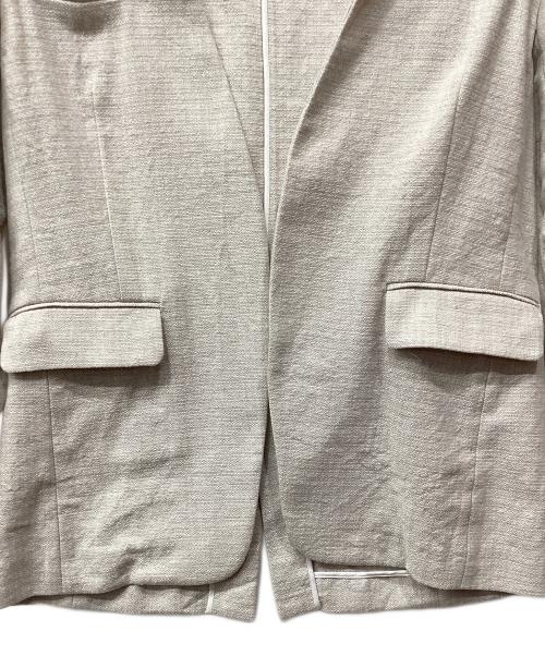 ETRE TOKYO（エトレトウキョウ）ETRE TOKYO (エトレトウキョウ) リネンノーカラージャケット ベージュ サイズ:Ｓの古着・服飾アイテム