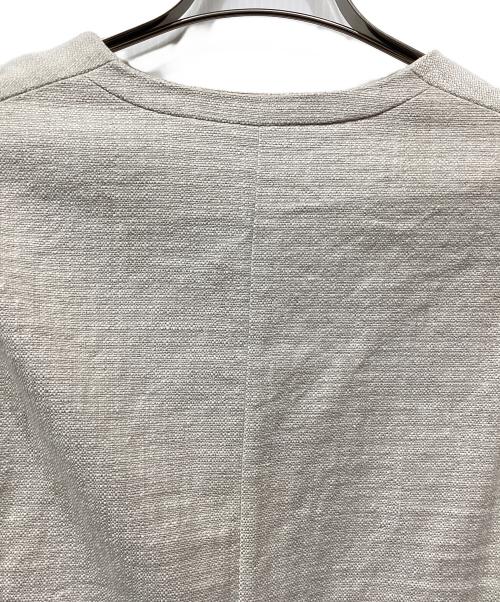 ETRE TOKYO（エトレトウキョウ）ETRE TOKYO (エトレトウキョウ) リネンノーカラージャケット ベージュ サイズ:Ｓの古着・服飾アイテム