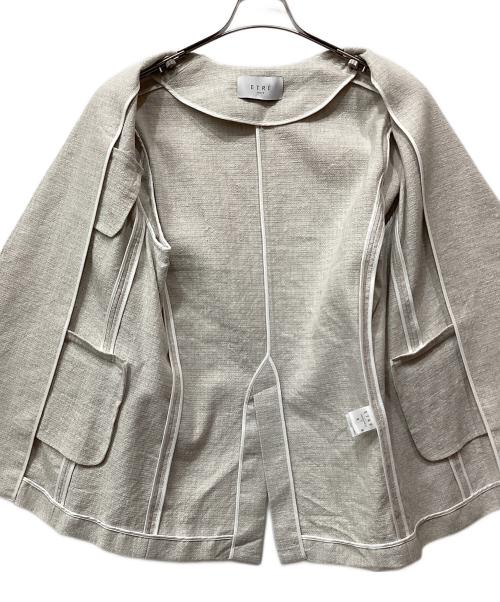 ETRE TOKYO（エトレトウキョウ）ETRE TOKYO (エトレトウキョウ) リネンノーカラージャケット ベージュ サイズ:Ｓの古着・服飾アイテム