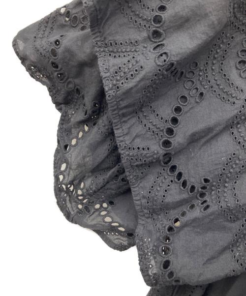 ne quittez pas（ヌキテパ）ne quittez pas (ヌキテパ) COTTON VOILE DOT HEMLA ブラック サイズ:Freeの古着・服飾アイテム