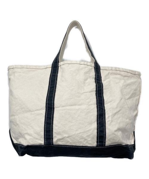 L.L.Bean（エルエルビーン）L.L.Bean (エルエルビーン) REMI RELIEF (レミレリーフ) CANVAS Large Tote ベージュ×ネイビーの古着・服飾アイテム