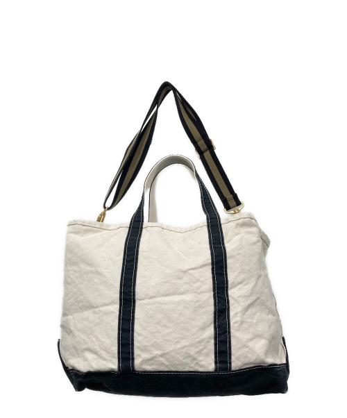 L.L.Bean（エルエルビーン）L.L.Bean (エルエルビーン) REMI RELIEF (レミレリーフ) CANVAS Large Tote ベージュ×ネイビーの古着・服飾アイテム