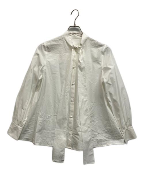 allureville（アルアバイル）allureville (アルアバイル) ボウタイブラウス ホワイト サイズ:２の古着・服飾アイテム