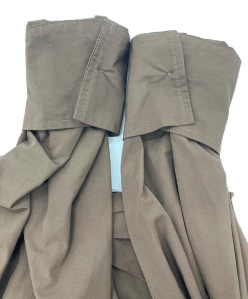 machatt（マチャット）machatt (マチャット) アシンメトリーフリルブラウス ブラウン サイズ:Freeの古着・服飾アイテム