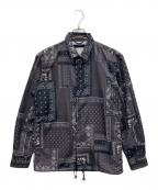 Junhashimotoジュンハシモト）の古着「BANDANA COACH SHIRTS」｜ブラック