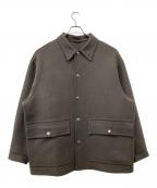 H BEAUTY&YOUTHエイチ ビューティー&ユース）の古着「ウール ミックス メルトン カバーオール ジャケット」｜グレー