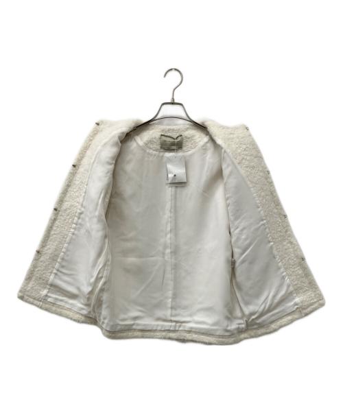 UNITED ARROWS（ユナイテッドアローズ）UNITED ARROWS (ユナイテッドアローズ) シャギー ツイード ベスト ホワイト サイズ:36 未使用品の古着・服飾アイテム