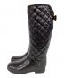 HUNTER (ハンター) REFINED GLOSS QUILT TALL　ロングブーツ　レインブーツ ブラック サイズ:UK 5：6000円