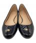 中古・古着 TORY BURCH (トリーバーチ) バレエパンプス ブラック サイズ:7　1/2：7000円