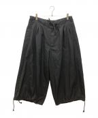 GROUND Yグラウンドワイ）の古着「WOOL POLYESTER GABARDINE BALLOON PANTS」｜ブラック