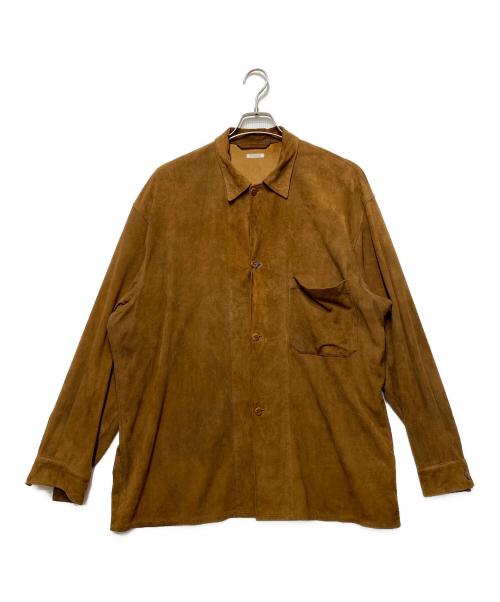 COMOLI（コモリ）COMOLI (コモリ) スエード シャツジャケット ブラウン サイズ:３の古着・服飾アイテム