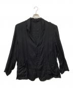 COMOLIコモリ）の古着「リネン クロス ジャケット」｜ブラック