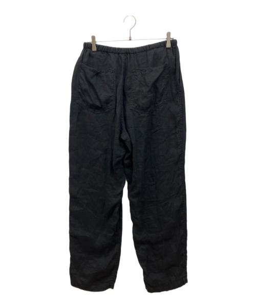 COMOLI（コモリ）COMOLI (コモリ) リネンWクロス ドローストリングパンツ ブラック サイズ:2の古着・服飾アイテム