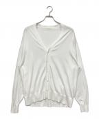 COMOLIコモリ）の古着「18G Vネックカーディガン」｜ホワイト