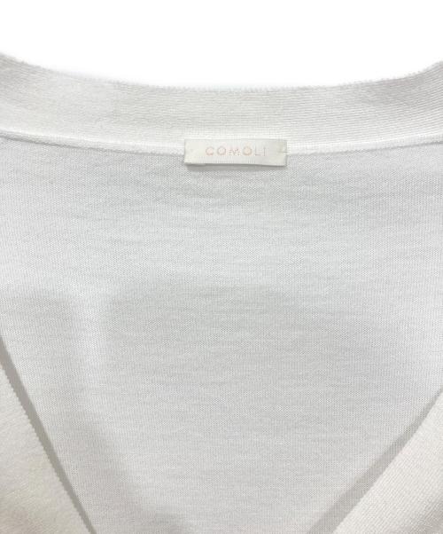 COMOLI（コモリ）COMOLI (コモリ) 18G Vネックカーディガン ホワイト サイズ:3の古着・服飾アイテム