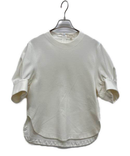 BLAMINK（ブラミンク）BLAMINK (ブラミンク) クルーネックパフショートスリーブブラウス オフホワイト サイズ:36の古着・服飾アイテム