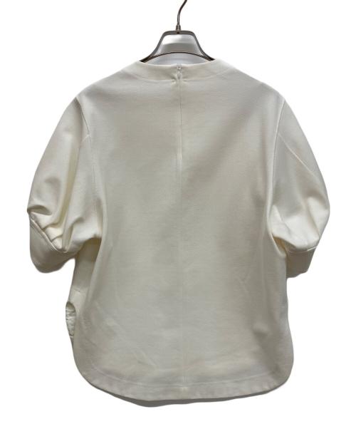 BLAMINK（ブラミンク）BLAMINK (ブラミンク) クルーネックパフショートスリーブブラウス オフホワイト サイズ:36の古着・服飾アイテム