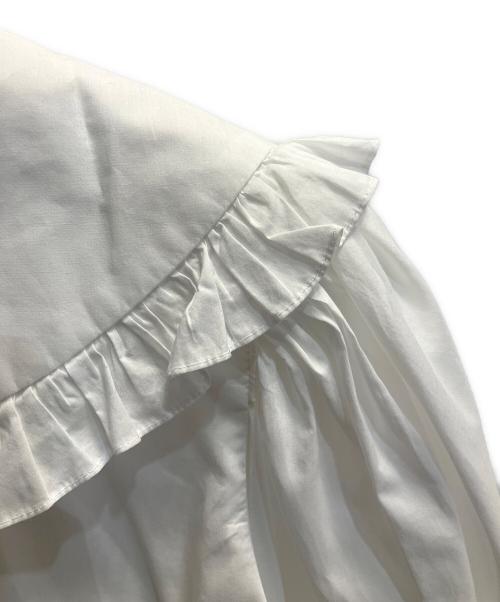 Horror Vacui（ホラー ヴァキュイ）Horror Vacui (ホラー ヴァキュイ) フリルカラーブラウス ホワイト サイズ:XSの古着・服飾アイテム