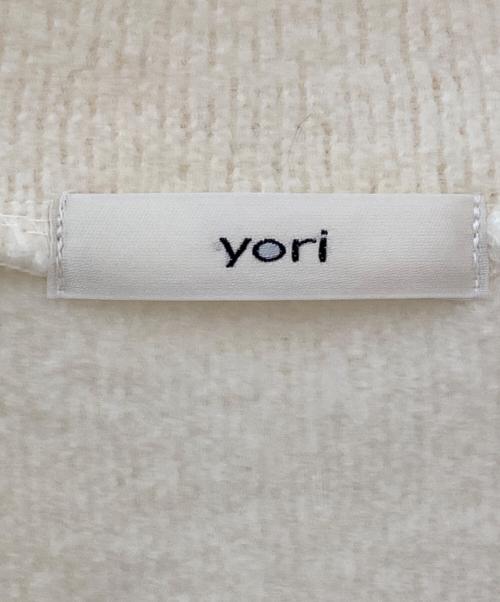 YORI（ヨリ）YORI (ヨリ) 圧縮ニットカーディガン アイボリー サイズ:Freeの古着・服飾アイテム
