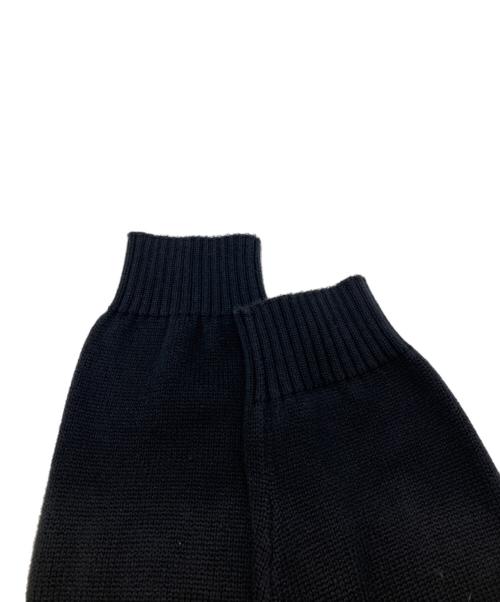 POLO RALPH LAUREN（ポロ・ラルフローレン）POLO RALPH LAUREN (ポロ・ラルフローレン) ハーフジップコットンニット ブラック サイズ:XLの古着・服飾アイテム