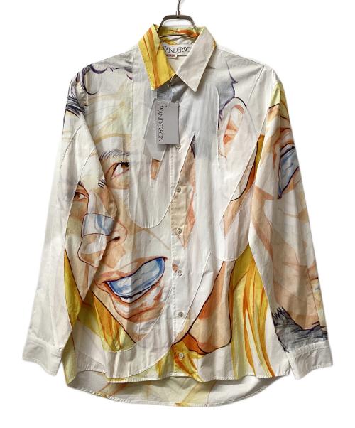 J.W.ANDERSON（ジェイダブリューアンダーソン）J.W.ANDERSON (ジェイダブリューアンダーソン) Pol Anglada print shirt ホワイト サイズ:38の古着・服飾アイテム