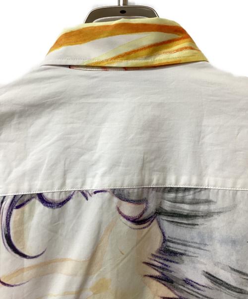 J.W.ANDERSON（ジェイダブリューアンダーソン）J.W.ANDERSON (ジェイダブリューアンダーソン) Pol Anglada print shirt ホワイト サイズ:38の古着・服飾アイテム