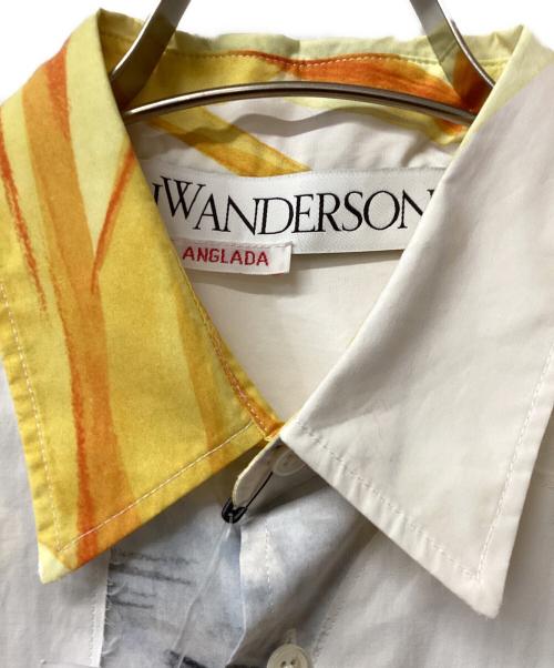 J.W.ANDERSON（ジェイダブリューアンダーソン）J.W.ANDERSON (ジェイダブリューアンダーソン) Pol Anglada print shirt ホワイト サイズ:38の古着・服飾アイテム