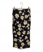 N°21ヌメロヴェントゥーノ）の古着「花柄ロングタイトスカート」｜ブラック