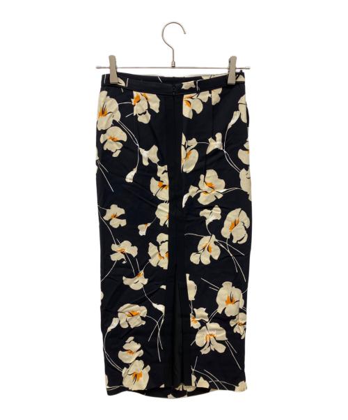 N°21（ヌメロヴェントゥーノ）N°21 (ヌメロヴェントゥーノ) 花柄ロングタイトスカート ブラック サイズ:40の古着・服飾アイテム