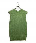 JIL SANDERジルサンダー）の古着「シルクシャギーノースリーブニット」｜グリーン