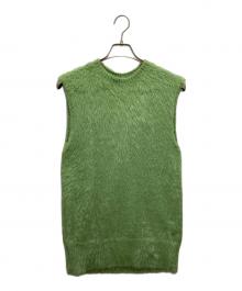 JIL SANDER（ジルサンダー）の古着「シルクシャギーノースリーブニット」｜グリーン