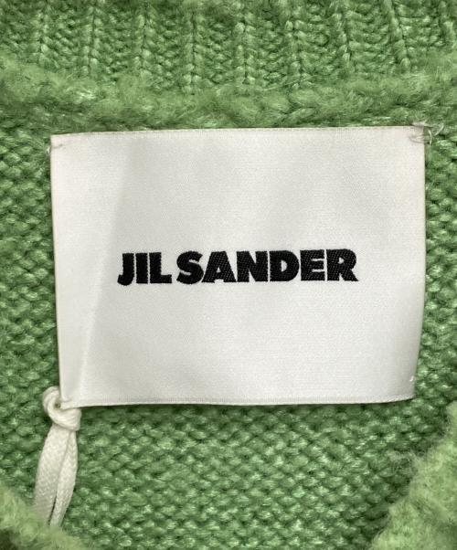 JIL SANDER（ジルサンダー）JIL SANDER (ジルサンダー) シルクシャギーノースリーブニット グリーン サイズ:46の古着・服飾アイテム