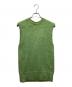 JIL SANDER（ジルサンダー）の古着「シルクシャギーノースリーブニット」｜グリーン