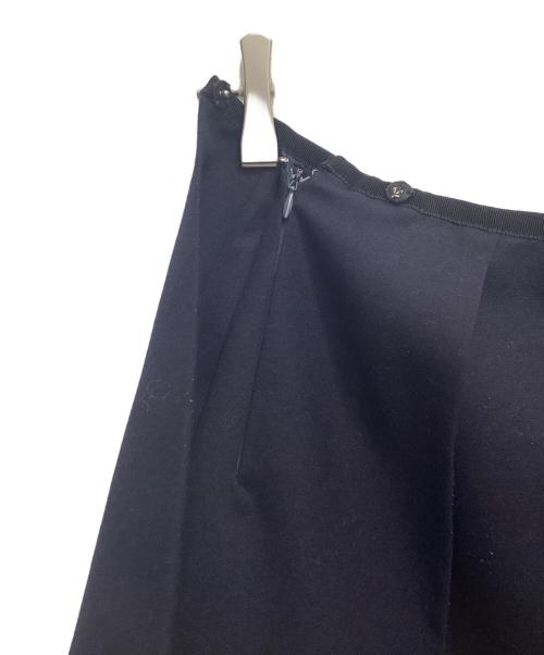 PRADA（プラダ）PRADA (プラダ) ウールプリーツスカート ネイビー サイズ:36の古着・服飾アイテム