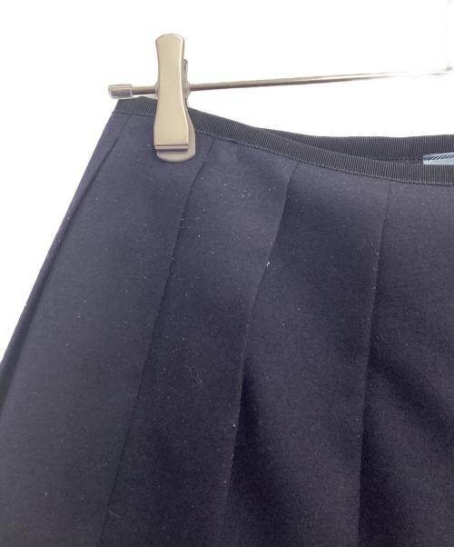 PRADA（プラダ）PRADA (プラダ) ウールプリーツスカート ネイビー サイズ:36の古着・服飾アイテム