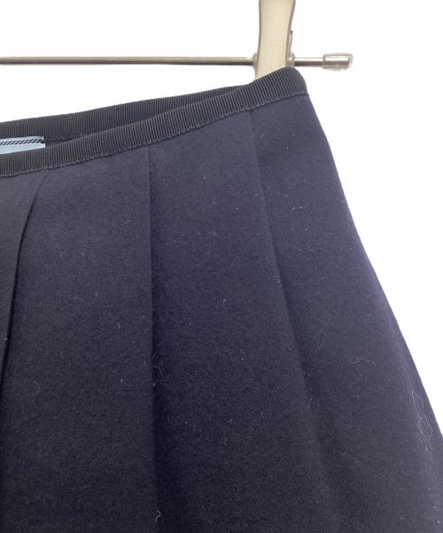 PRADA（プラダ）PRADA (プラダ) ウールプリーツスカート ネイビー サイズ:36の古着・服飾アイテム