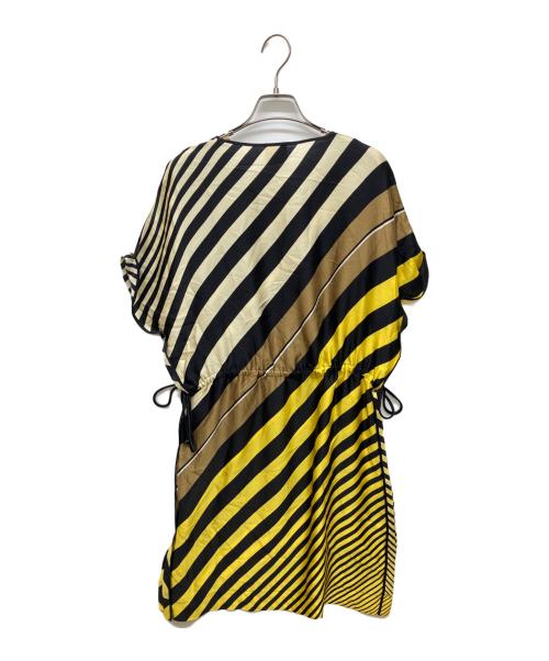FENDI（フェンディ）FENDI (フェンディ) シルクブラウスワンピース マルチボーダー サイズ:Ｓの古着・服飾アイテム