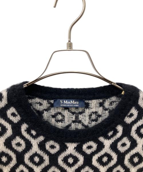 'S Max Mara（エスマックスマーラ）'S Max Mara (エスマックスマーラ) ニットワンピース ブラック×グレー サイズ:下記参照の古着・服飾アイテム