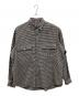 Porter Classic（ポータークラシック）の古着「ROLL UP FLANNEL GINGHAM CHECK SHIRT」｜ブラック