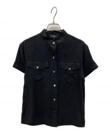 theory（セオリー）の古着「FLUID LYOCELL SS MLTRY SH」｜ブラック