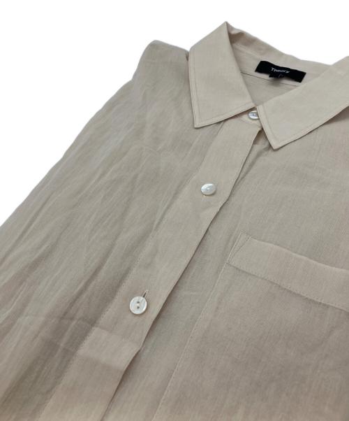 theory（セオリー）theory (セオリー) 半袖シアーシャツ ベージュ サイズ:Ｓの古着・服飾アイテム