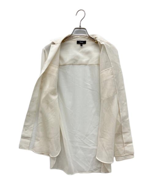 theory（セオリー）theory (セオリー) シアーオープンカラーシャツ ベージュ サイズ:Ｓの古着・服飾アイテム