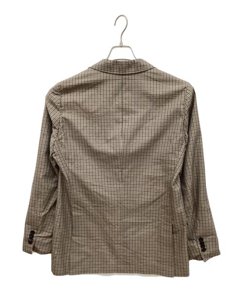 TOMORROW LAND PILGRIM（トゥモローランド ピルグリム）TOMORROW LAND PILGRIM (トゥモローランド ピルグリム) シルクサッカー 段返り3Bテーラードジャケット ベージュ サイズ:46の古着・服飾アイテム