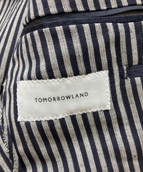TOMORROW LAND（トゥモローランド）TOMORROW LAND (トゥモローランド) リネン混テーラードジャケット ネイビー サイズ:44の古着・服飾アイテム