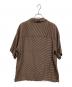 KITH (キス) シルクインオールオーバーロゴオープンカラー半袖シャツ ブラウン サイズ:M：7000円