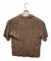 KITH (キス) シルクインオールオーバーロゴオープンカラー半袖シャツ ブラウン サイズ:M：7000円