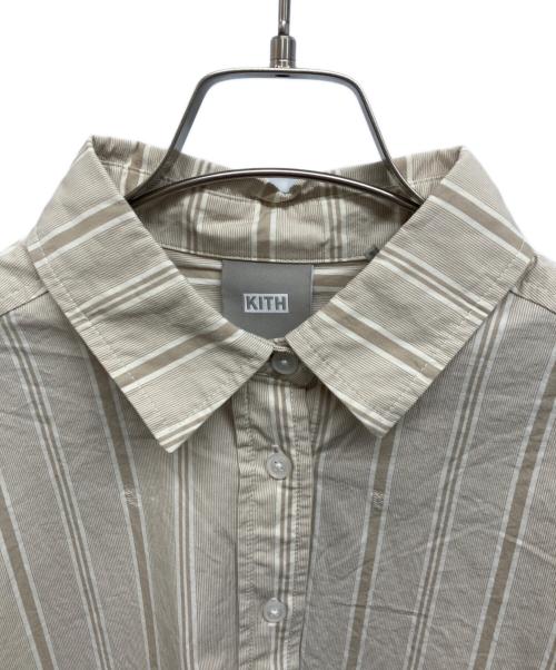 KITH（キス）KITH (キス) ストライプシャツ ベージュ サイズ:Sの古着・服飾アイテム