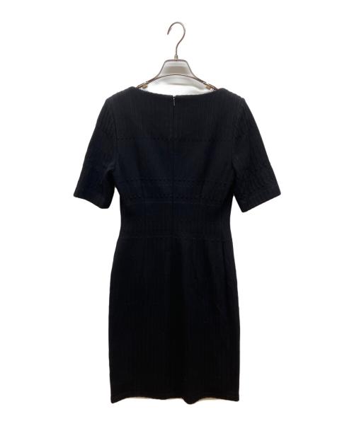 BOSS HUGO BOSS（ボス ヒューゴボス）BOSS HUGO BOSS (ボス ヒューゴボス) ジャガードS/Sワンピース ブラック サイズ:38の古着・服飾アイテム