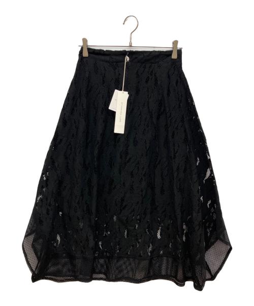 STUNNING LURE（スタニングルアー）STUNNING LURE (スタニングルアー) タッセルレースフレアスカート ブラック サイズ:2 未使用品の古着・服飾アイテム