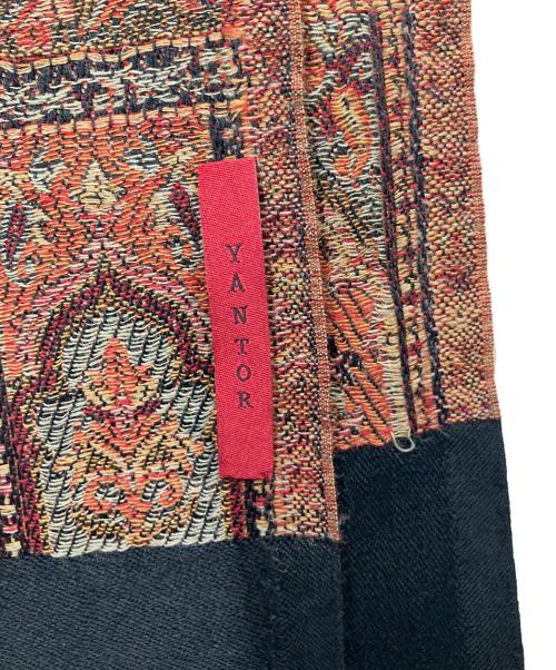 YANTOR（ヤントル）YANTOR (ヤントル) Paisley Jaquard Stole ブラウンの古着・服飾アイテム